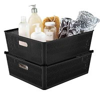 Simplify Slide 2 Stack It Shallow Tote Baskets