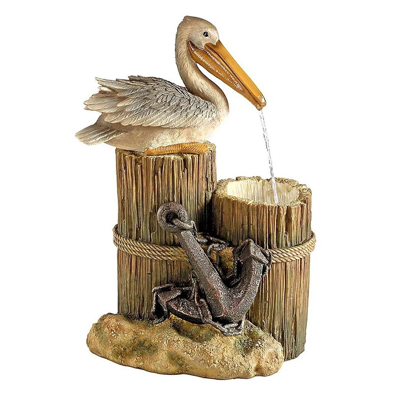 Design Toscano Pelican's Seashore Roost Sculptural Fountain
