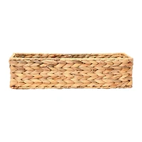 Household Essentials Water Hyacinth Rectangular Storage Basket