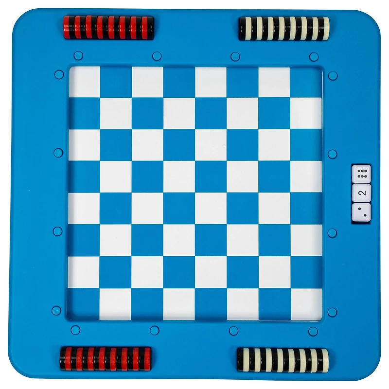 Swim Central 20" Floating Checkers & Backgammon Magnetic Swimming Pool Board Game Combo