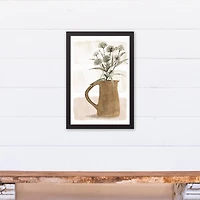 Terracotta Pitcher 12" x 18" Black Framed Canvas