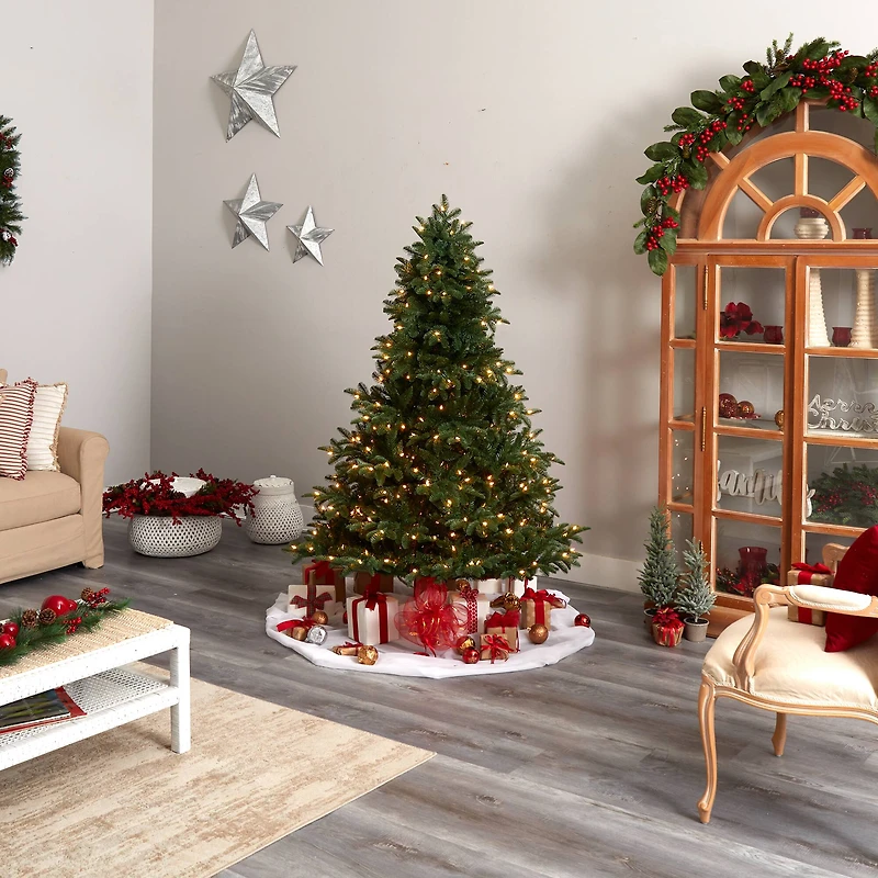 6ft. Pre-Lit South Carolina Spruce Artificial Christmas Tree, Clear Lights