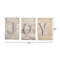 15" Rustic JOY Wall Art