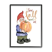 Stupell Industries I Love Fall Most Of All Gnome Framed Giclee Art