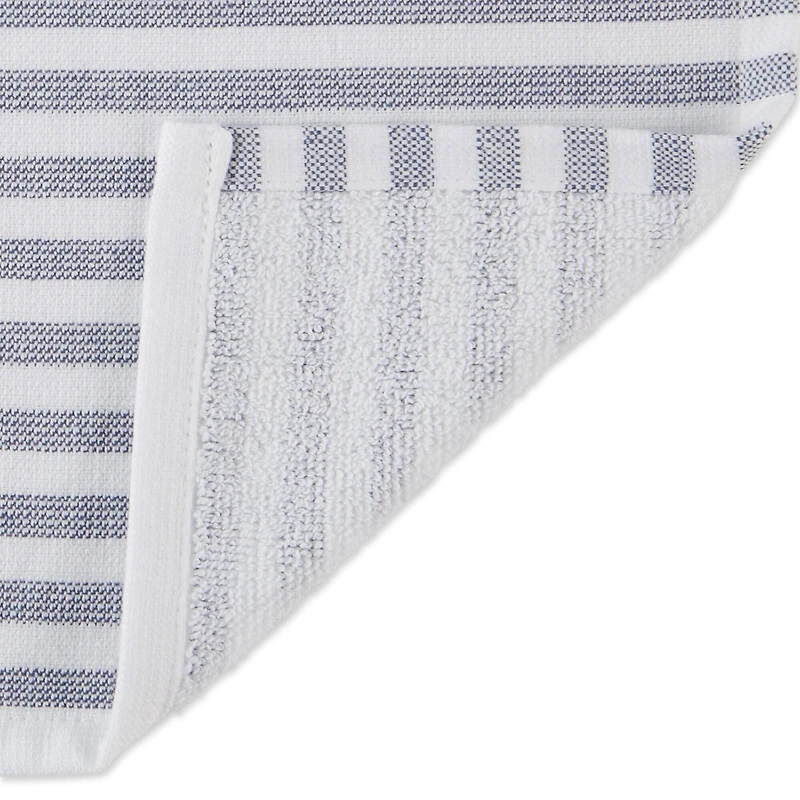 DII® French Blue Nautical Stripe Terry Dishtowels, 3ct.
