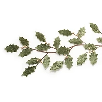 6ft. Glittered Holly Leaf Garlands, 2ct.