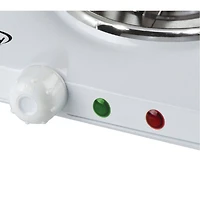 Brentwood White 1500W Double Electric Burner