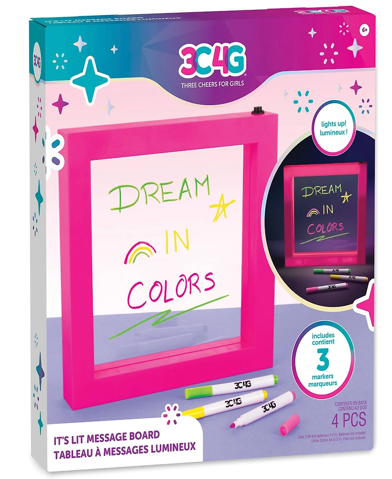 Make It Real 3C4G® It's Lit Message Board Light Up Dry Erase Board