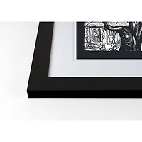 Haunted House Halloween Print in Black Frame