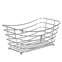 Simplify Wire Towel Basket with Chrome Ball Feet