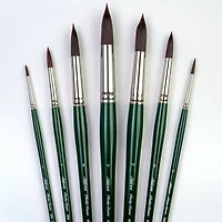 Silver Brush Limited Ruby Satin® 7 Piece Long Rounds Brush Set