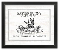 Easter Bunny Carrot Farm 5 16" x 20" Black Framed Print Under Plexiglass