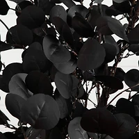 9ft. Pre-Lit Artificial Halloween Black Eucalyptus Tree with 700 Orange & Purple LED Lights