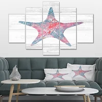 Designart - Pink Starfish Ocean Life