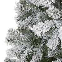 8ft. Unlit Flocked West Virginia Fir Artificial Christmas Tree