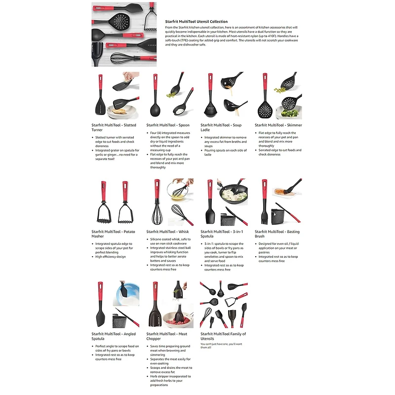 Starfrit Black and Red Meat Chopper