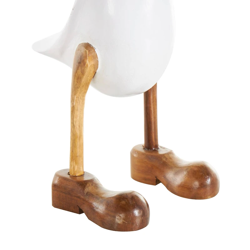 White Bamboo Wood Duck Sculpture Set, 3ct.