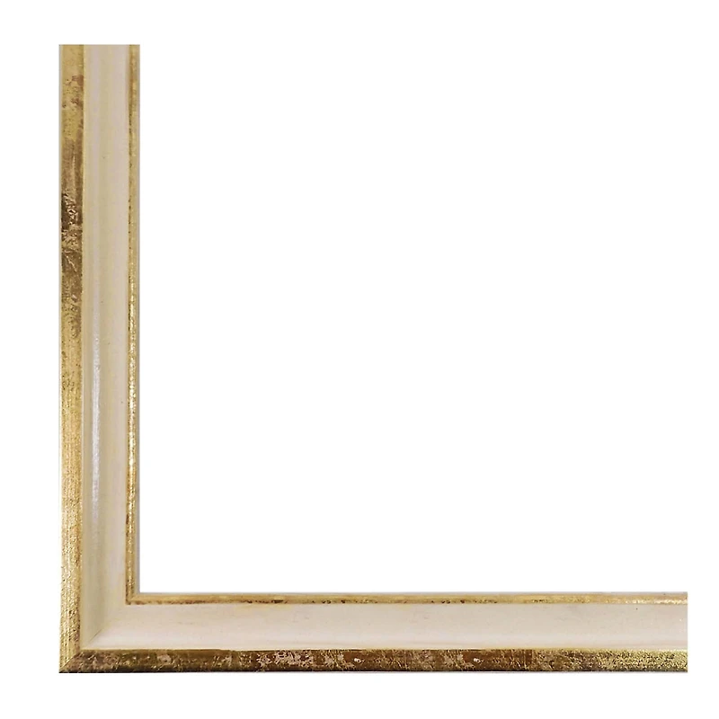 Expressions™ Cream & Gold Leaf Frame by Studio Décor