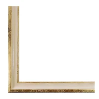 Expressions™ Cream & Gold Leaf Frame by Studio Décor