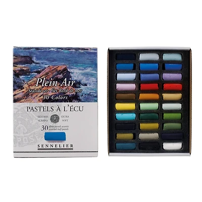 Sennelier Plein Air Seaside Colors Extra-Soft Pastel Half Stick Set, 30ct.