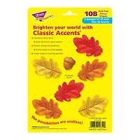 Trend Classic Accents® Fall Oak Leaves & Acorns Variety Pack, 3 Packs of 108 