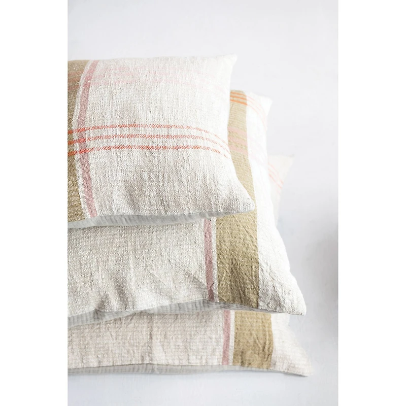 Hello Honey® 20" Woven Cotton & Linen Plaid Pillow