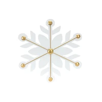 12ct. White & Gold Iron Snowflake Ornaments