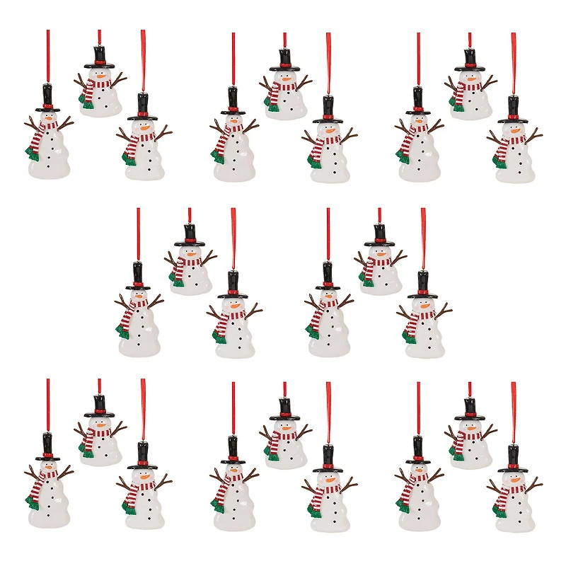 Clay Dough Snowman Ornament Set