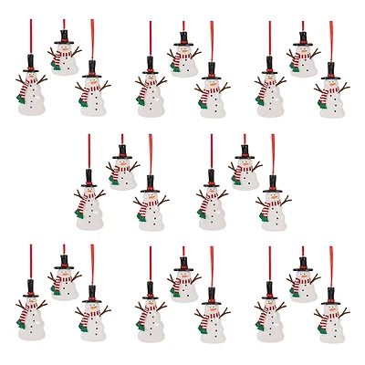 Clay Dough Snowman Ornament Set