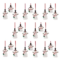 Clay Dough Snowman Ornament Set