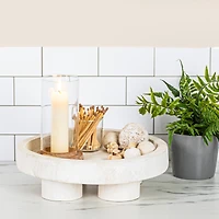 Hello Honey® 12" Paulownia Wood Pedestal Tray