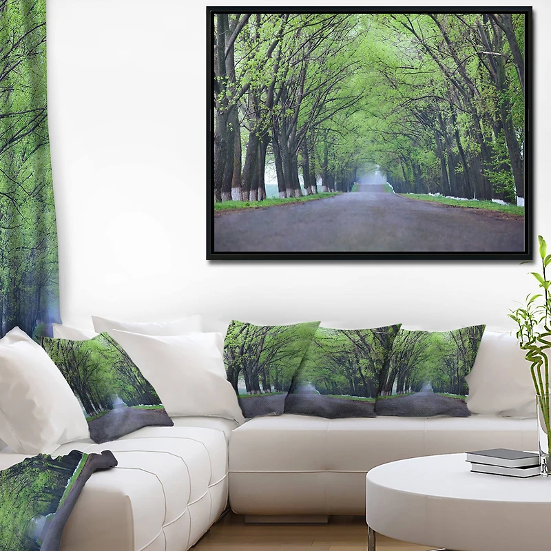 Designart - Arched Trees Over Country Road