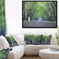 Designart - Arched Trees Over Country Road