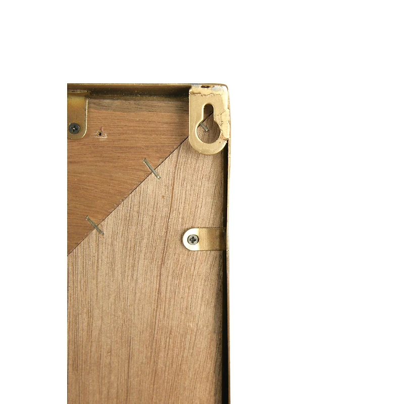 Hello Honey® 2.5ft. Gold Trimmed Wooden Square Wall Clock