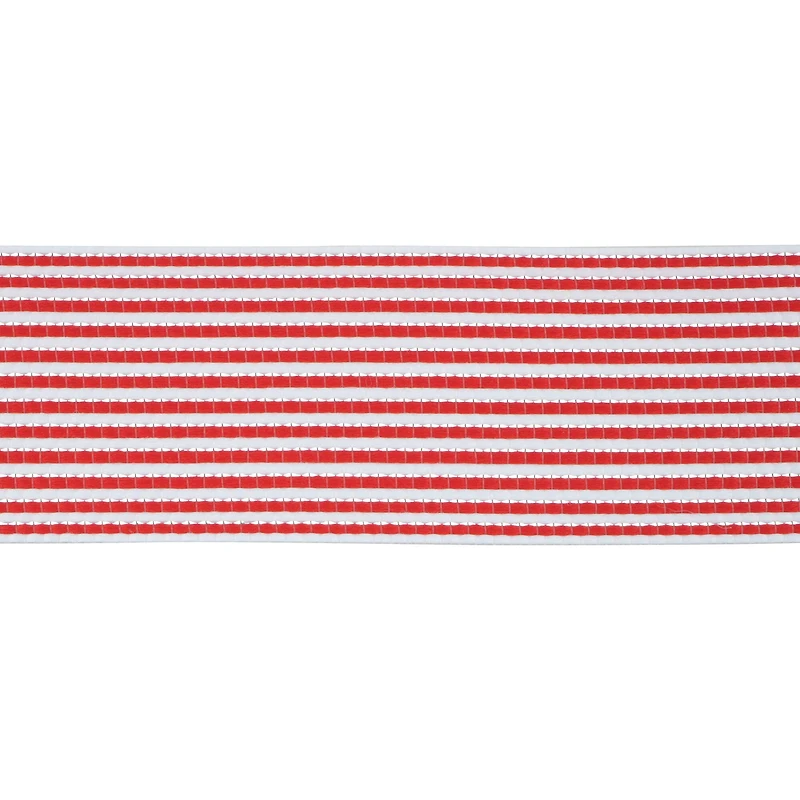 1.5" x 20ft. Red & White Vertical Stripes Ribbon by Celebrate It®