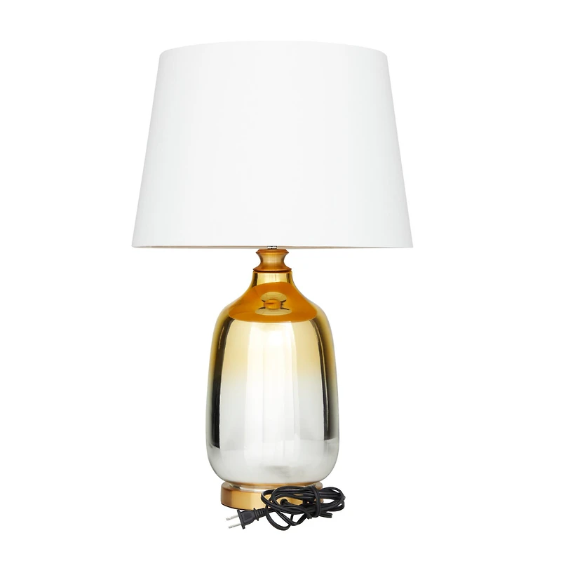 Gold Glass Glam Accent Lamp, 16" x 16" x 26"