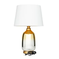 Gold Glass Glam Accent Lamp, 16" x 16" x 26"