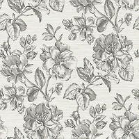 RoomMates Tamara Day Gray Flower Girl Peel & Stick Wallpaper