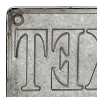 36" Beige Farmhouse Metal Wall Sign