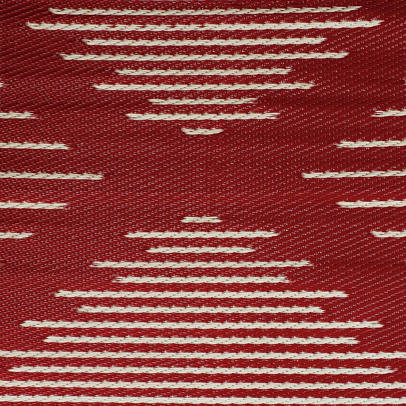 Red & Beige Tribal Outdoor Area Rug, 4ft. x 6ft.