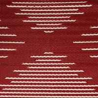 Red & Beige Tribal Outdoor Area Rug, 4ft. x 6ft.