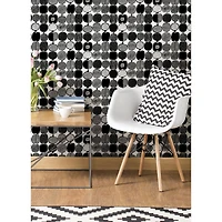 Brewster Marimekko Black & White Kompotti Peel & Stick Wallpaper