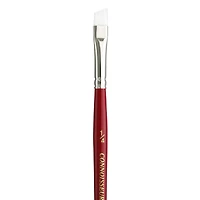 Connoisseur® White Taklon Short Hanlde Angular Brush