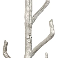 Silver Aluminum Eclectic Coat Rack, 71" x  17" x  17"