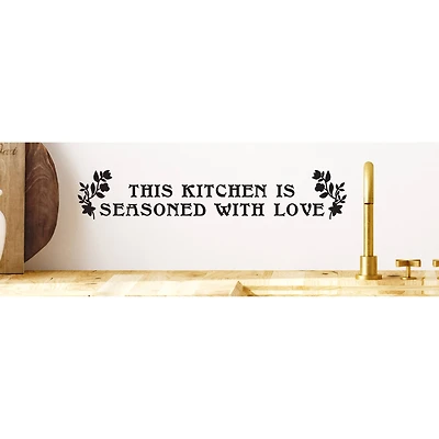 Leisure Arts® Vinyl Matte Black Seasoned with Love Decal