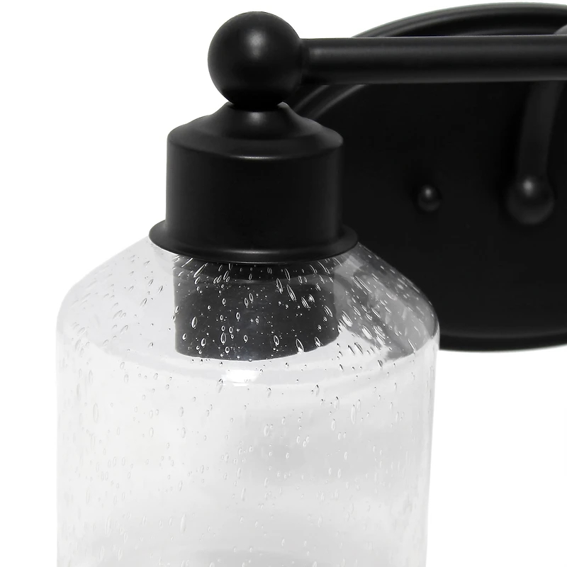 Lalia Home Studio Loft Black Light Metal & Glass Vanity