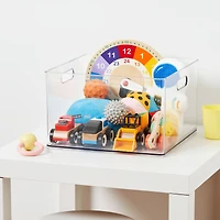 13" x 13" Clear Storage Bin with Handles by Simply Tidy™