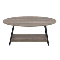 Household Essentials 39" Jamestown Oval Coffee Table