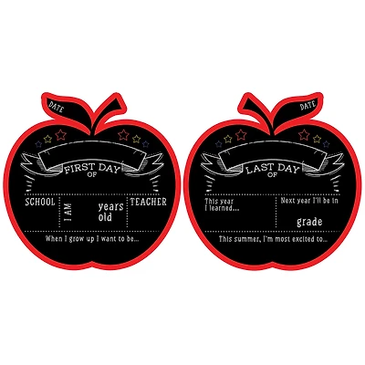 RoomMates Last or First Day of School Double-Sided Apple Chalkboard
