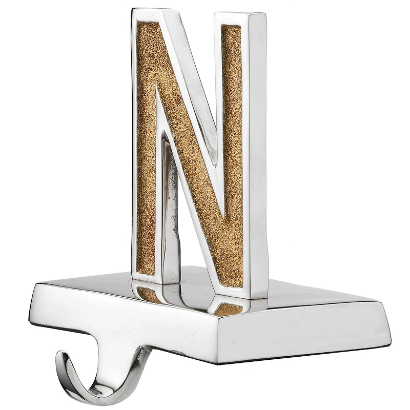 5" Gold Sparkle NOEL Stocking Holders, 4ct.